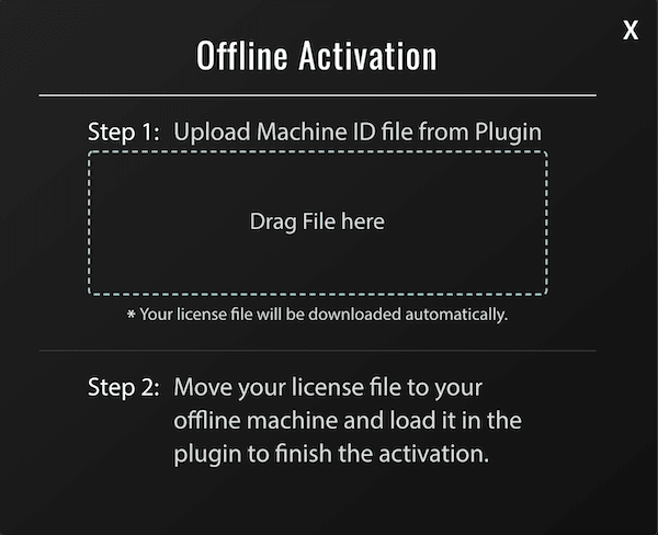 Offline Activation Drag And Drop
